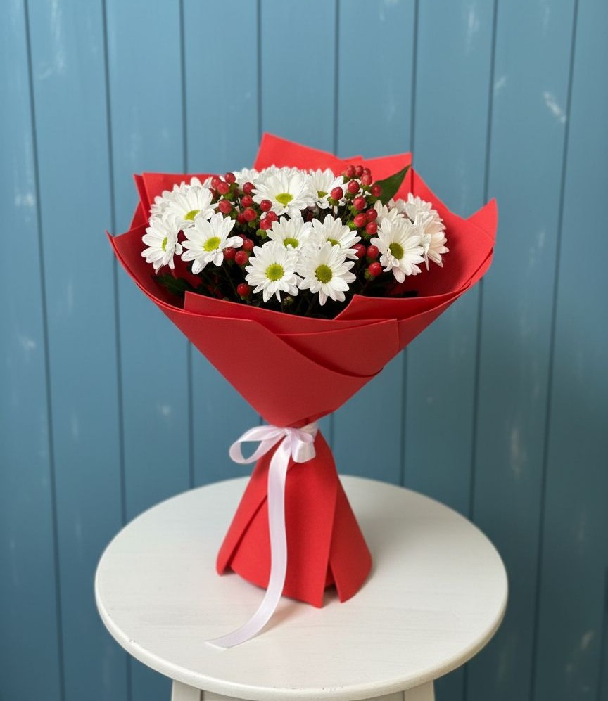 Букет цветов из: Хризантемы в Белоозерский