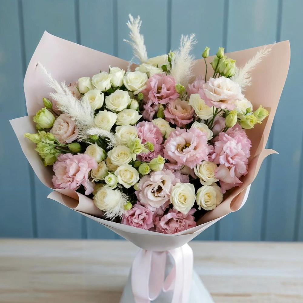 Букет цветов из: Альстромерии и Розы в Белоозерский