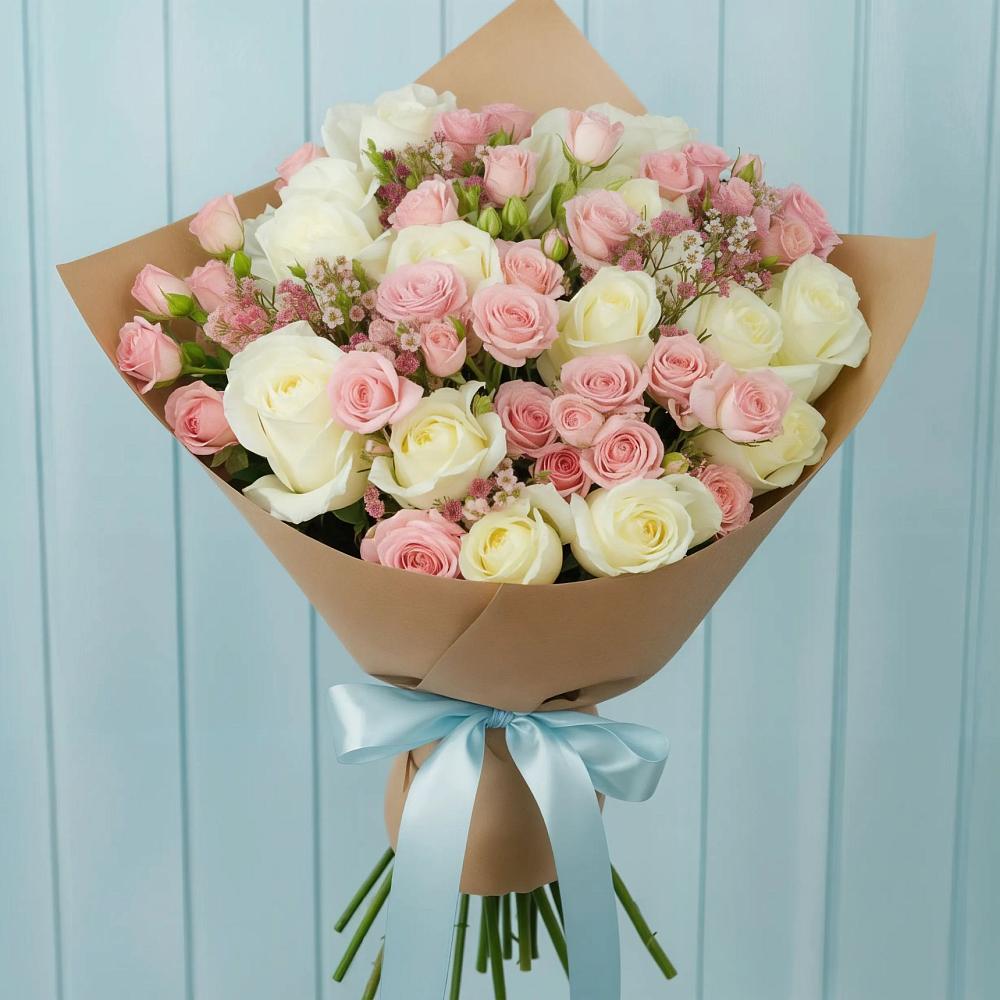 Букет цветов из: Розы в Белоозерский