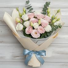 Букет цветов из:  Лизиантусы в Белоозерский