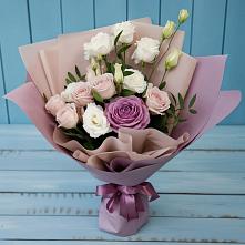 Букет цветов из:  Розы и Лизиантусы в Белоозерский