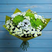 Букет цветов из:  Хризантемы #REPLACE_PRED# Белоозерский