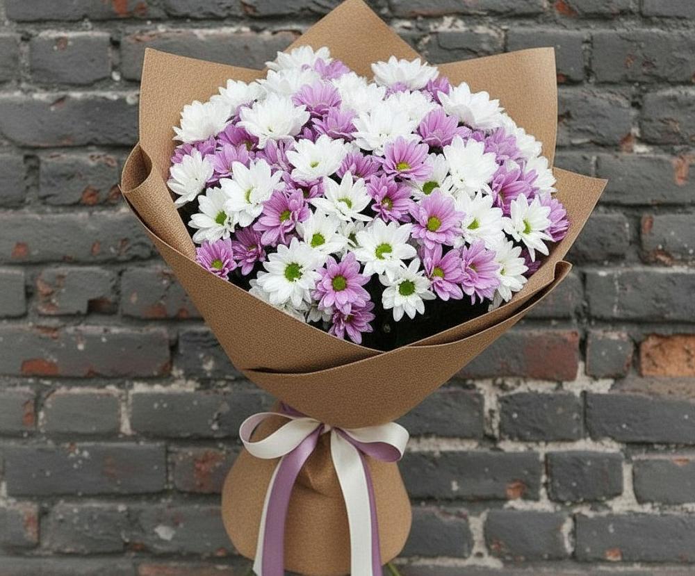 Букет цветов из: Хризантемы в Белоозерский