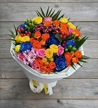 Букет цветов из:  Розы и Хризантемы в Белоозерский