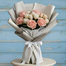 Букет цветов из:  Розы #REPLACE_PRED# Белоозерский