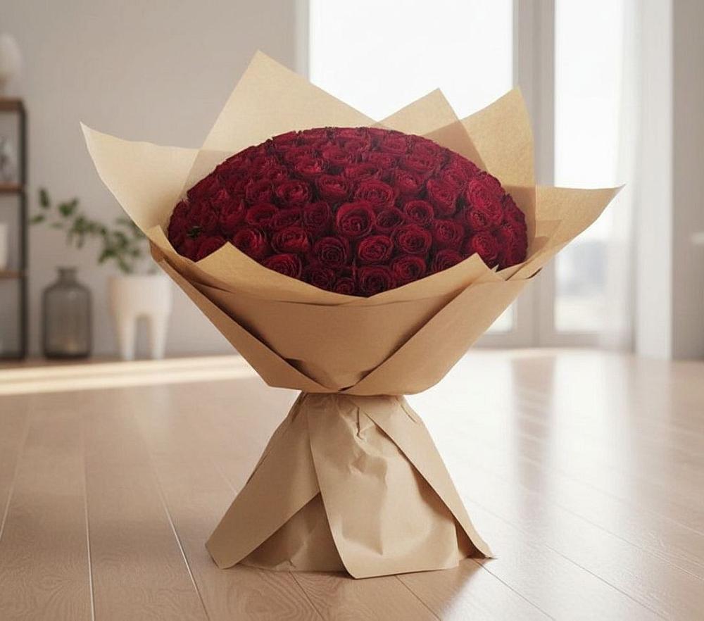 Букет 101 Красная роза в Белоозерский