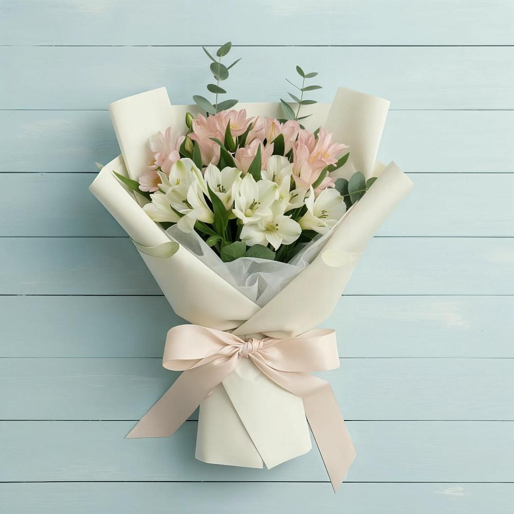 Букет цветов из: Альстромерии в Белоозерский