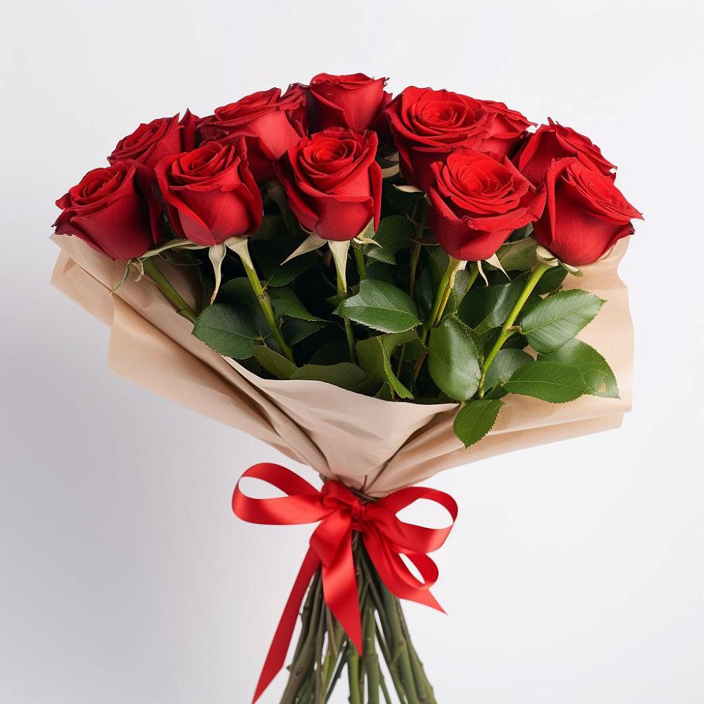 Букет 11 Красных роз Эдлесс Лав в Белоозерский